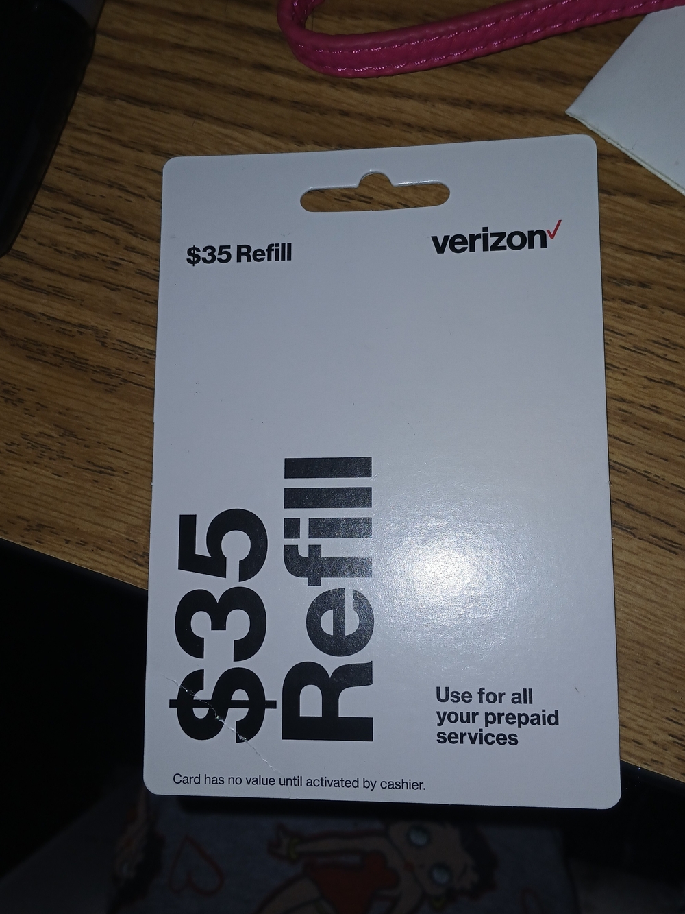 Verizon $35 Refill Prepaid Card - White